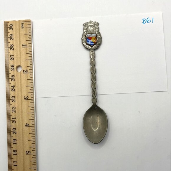 Vintage Souvenir Spoon Malente-Gremsmühlen Collectors Item Silver-Plated Enamel - Picture 4 of 4